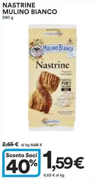 Ipercoop NASTRINE MULINO BIANCO 240 g offerta