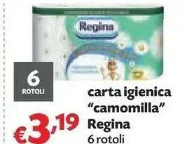 Pam Regina Carta Igienica Camomilla 6 Rotoli offerta