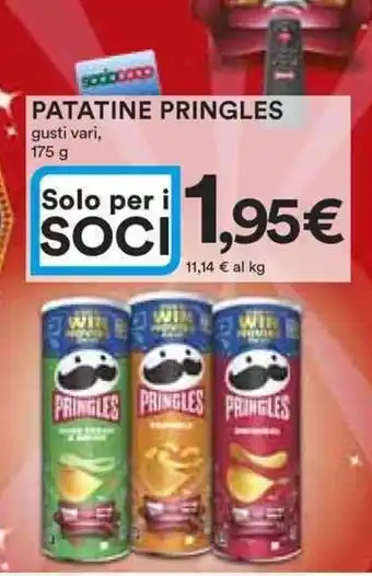 Ipercoop PATATINE PRINGLES gusti vari, 175 g offerta