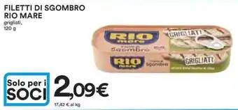 Ipercoop FILETTI DI SGOMBRO RIO MARE grigliati, 120 g offerta