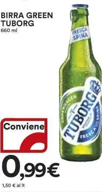 Ipercoop BIRRA GREEN TUBORG 660 ml offerta