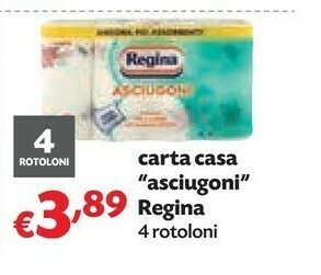 Pam Regina Carta Casa Asciugoni 4 Rotoloni offerta