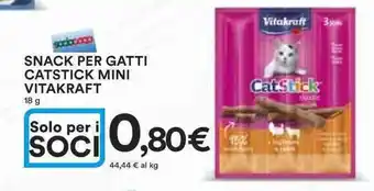Ipercoop SNACK PER GATTI CATSTICK MINI VITAKRAFT 18 g offerta