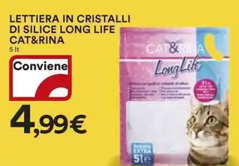 Ipercoop LETTIERA IN CRISTALLI DI SILICE LONG LIFE CAT&RINA 5 It offerta