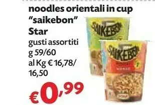Pam Star Saikebon Nudolini Orientali Manzo 60 G(ml) offerta