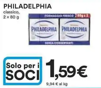 Ipercoop PHILADELPHIA classico, 2 x 80 g offerta