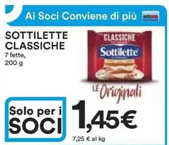 Ipercoop SOTTILETTE CLASSICHE 7 fette, 200 g offerta