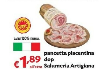 Pam Salumeria Artigiana Pancetta Piacentina Dop offerta