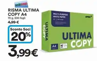 Ipercoop RISMA ULTIMA COPY A4 70 g, 500 fogli offerta