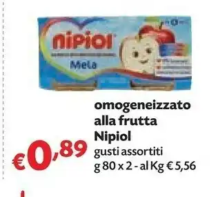 Pam Nipiol Omogeneizzato Alla Frutta Mela offerta
