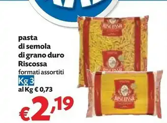 Riscossa Pasta Di Semola Di Grano Duro