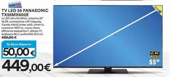 Ipercoop TV LED 55 PANASONIC TX55MX600E offerta