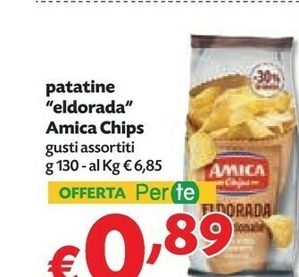 Pam Amica chips Patatine Eldorada Con Olio Di Oliva 130 G(ml) offerta