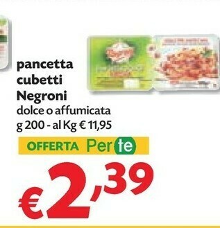 Pam Negroni Pancetta Affumicata A Cubetti offerta