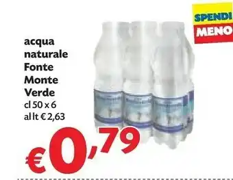 Pam Fonte Monte Verde Acqua Naturale offerta