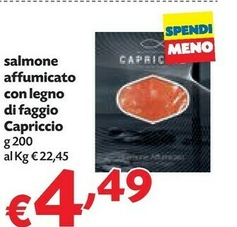 Pam Capriccio Salmone Affumicato Con Legno Di Faggio offerta
