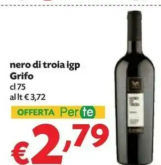 Pam Grifo Nero Di Troia Igp 75 Cl offerta