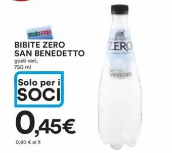 Ipercoop BIBITE ZERO SAN BENEDETTO gusti vari, 750 ml offerta