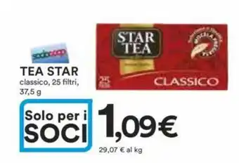 Ipercoop TEA STAR classico, 25 filtri, 37,5 g offerta