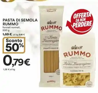Ipercoop PASTA DI SEMOLA RUMMO formati normali, 500 g offerta