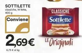 Ipercoop SOTTILETTE classiche, 14 fette, 400 g offerta