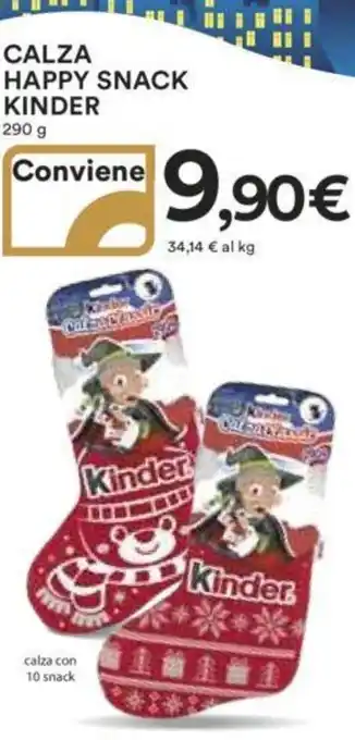 Ipercoop CALZA HAPPY SNACK KINDER 290 g offerta