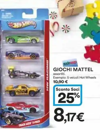 Ipercoop GIOCHI MATTEL assortiti. Esempio: 5 veicoli Hot Wheels offerta