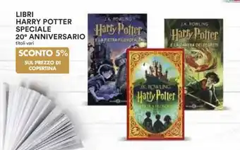 LIBRI HARRY POTTER SPECIALE 20° ANNIVERSARIO titoli vari