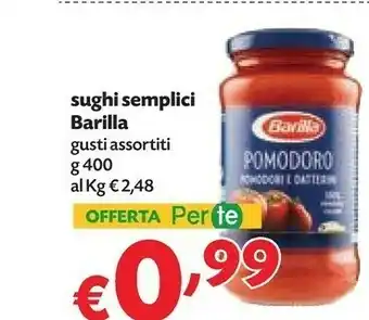 Pam Barilla Sughi Per Pasta offerta