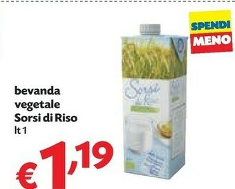 Pam Sorsì Di Riso Bevanda Vegetale offerta