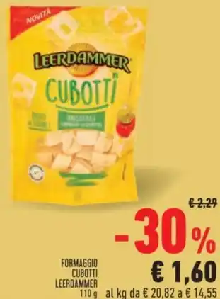 Conad Superstore FORMAGGIO CUBOTTI LEERDAMMER 110 g offerta