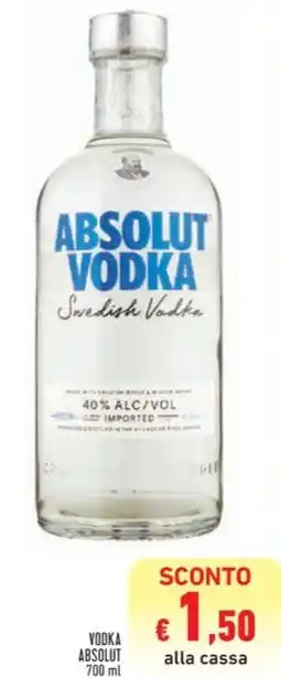 Conad Superstore VODKA ABSOLUT 700 ml offerta