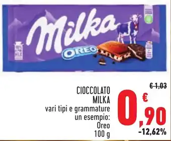 Conad Superstore CIOCCOLATO MILKA vari tipi e grammature offerta