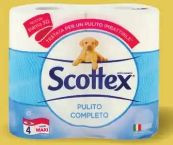 Conad Superstore CARTA IGIENICA PULITO COMPLETO SCOTTEX conf. da 4 maxi rotoli offerta