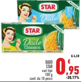Conad Superstore DADO STAR vari tipi conf. da 10 pezzi offerta