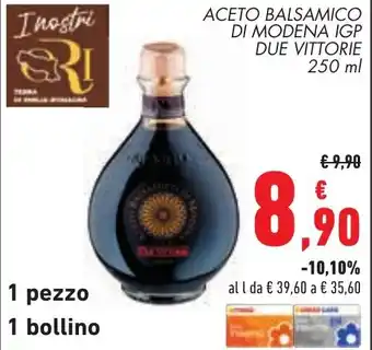 Conad Superstore ACETO BALSAMICO DI MODENA IGP DUE VITTORIE 250 ml offerta