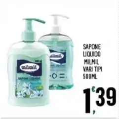 Despar SAPONE LIQUIDO MILMIL VARI TIPI 500ML offerta