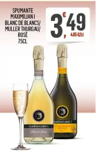 Despar SPUMANTE MAXIMILIANI BLANC DE BLANCS/ MULLER THURGAU/ ROSÈ 75CL offerta