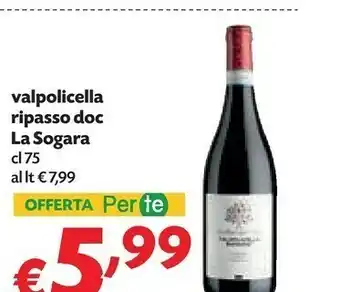 La Sogara Valpolicella Ripasso Doc 75 Cl