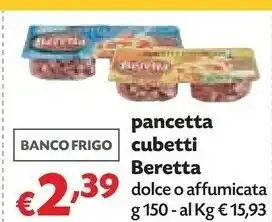 Panorama Fratelli Beretta - Pancetta Affumicata a Cubetti 150 g(ml) offerta
