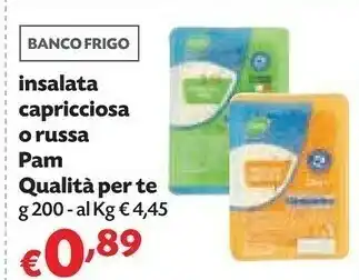 Panorama Pam Qualita Per Te Insalata Capricciosa/ Russa 200 G offerta