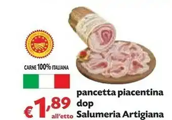 Panorama Salumeria Artigiana Pancetta Piacentina Dop offerta