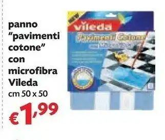 Panorama Vileda Panno Pavimenti Cotone Con Microfibra offerta