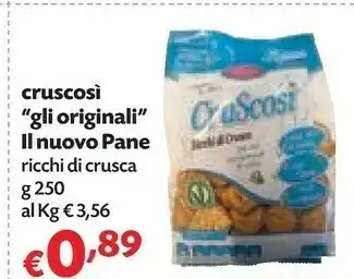 Il nuovo pane Cruscosi Gli Originali Ricchi Di Crusca 250 G