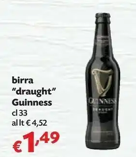 Panorama Guinnes - Birra Draught 330 G(ml) offerta
