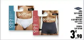 Conad Superstore Pompea Linea Slip O Boxer Seamless O Cotton Planet offerta