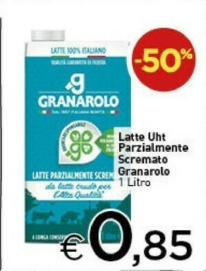 Crai Granarolo Latte Uht Parzialmente Scremato offerta