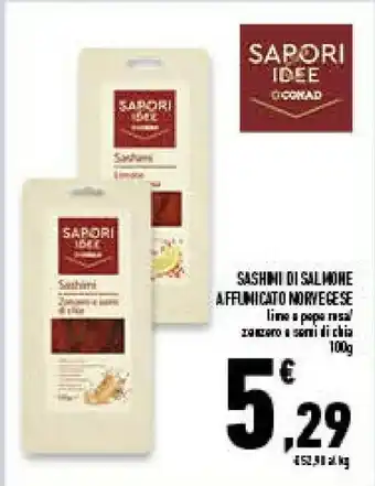 Conad Superstore Sashimi Di Salmone Affumicato Norvegese offerta