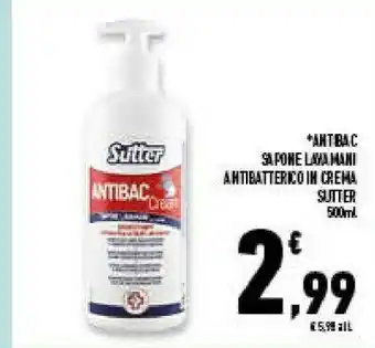 Conad Superstore Sutter Antibac Sapone Lavamani Antibatterico In Crema offerta