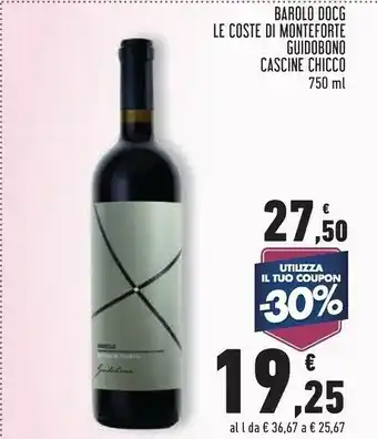 Conad Superstore Chicco Guidobono Barolo Docg Le Coste Di Monteforte Cascine offerta